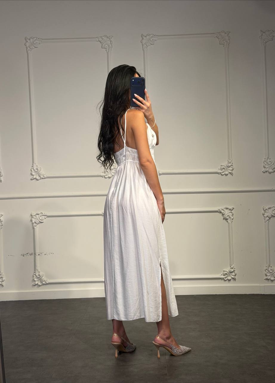 abito luisa in cotone lungo - Dverso Fashion