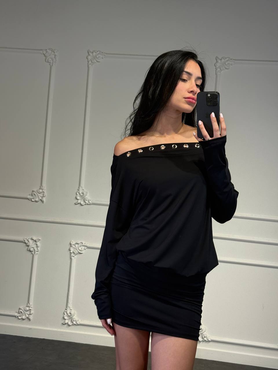abito marta con borchie - Dverso Fashion