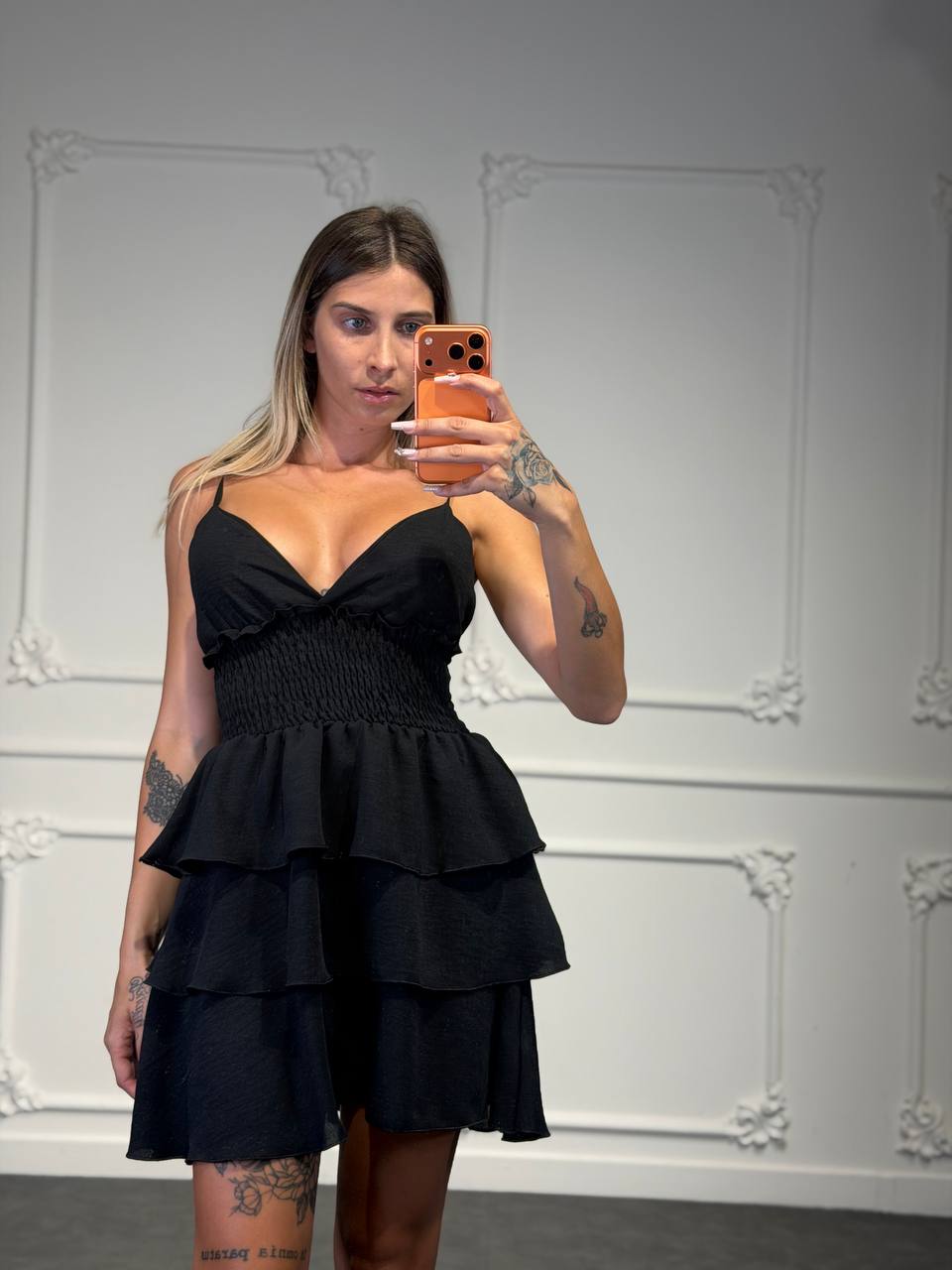 abito roof a balze - Dverso Fashion