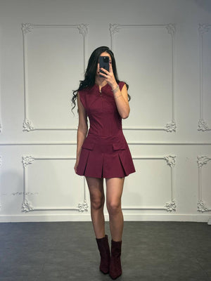 abito strutturato con pantaloncino - Dverso Fashion