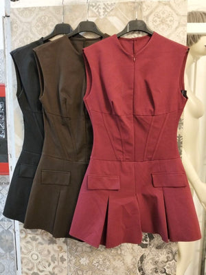abito strutturato con pantaloncino - Dverso Fashion