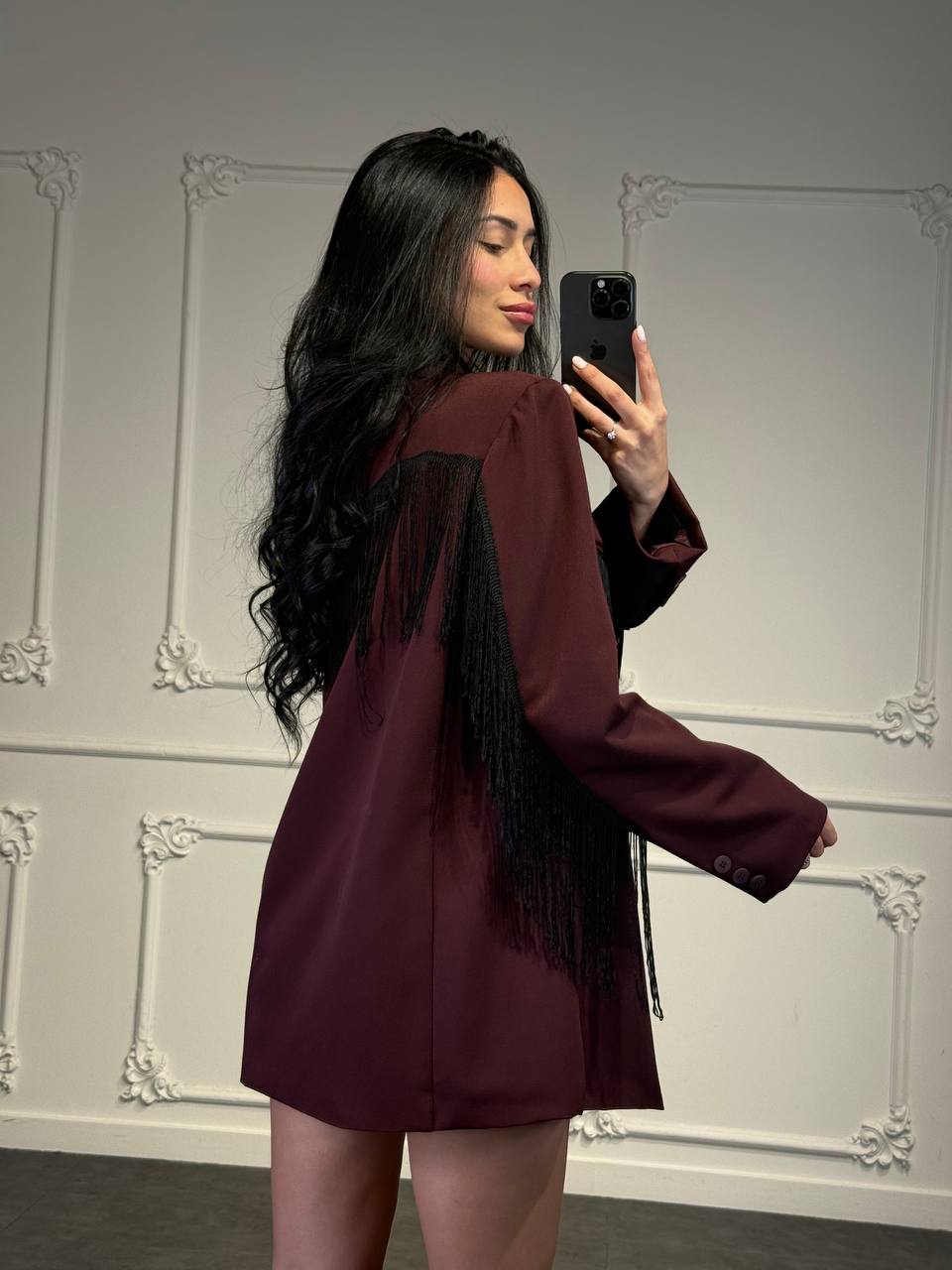 blazer con frange - Dverso Fashion