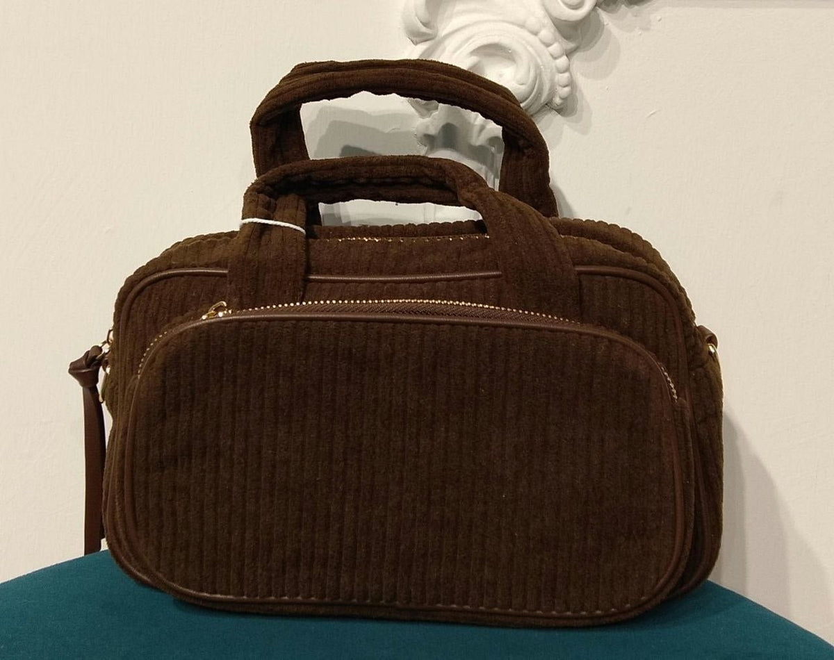 borsa velluto e costine - Dverso Fashion