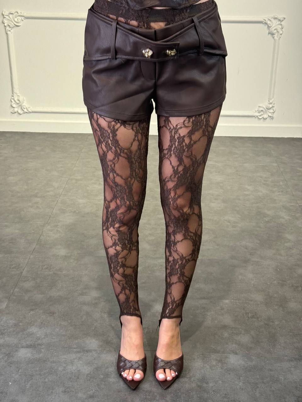 calze in pizzo con elastico - Dverso Fashion