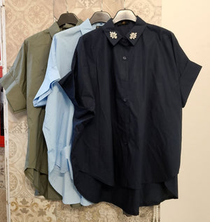 camicia con dettaglio - Dverso Fashion