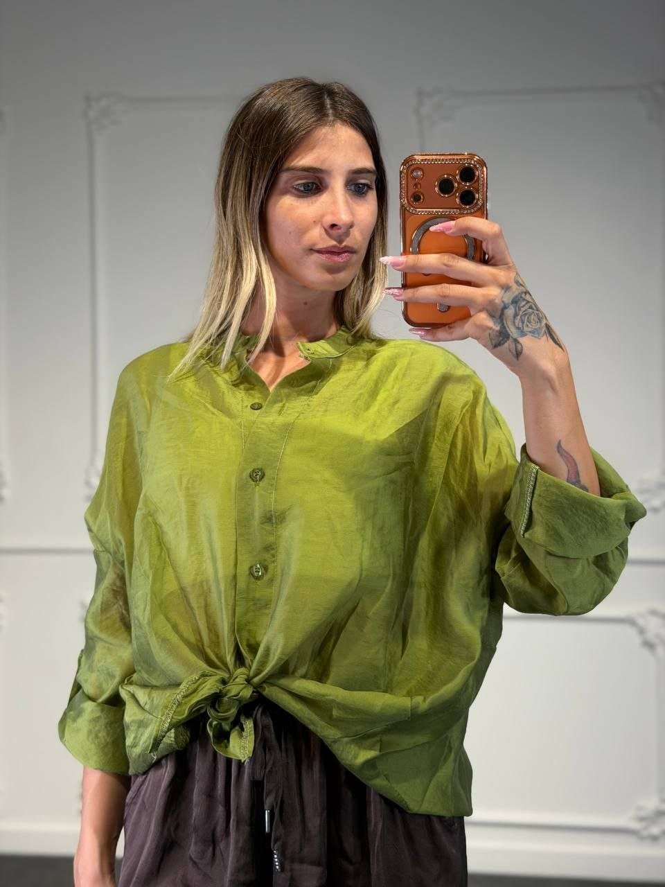 camicia crystal velata - Dverso Fashion