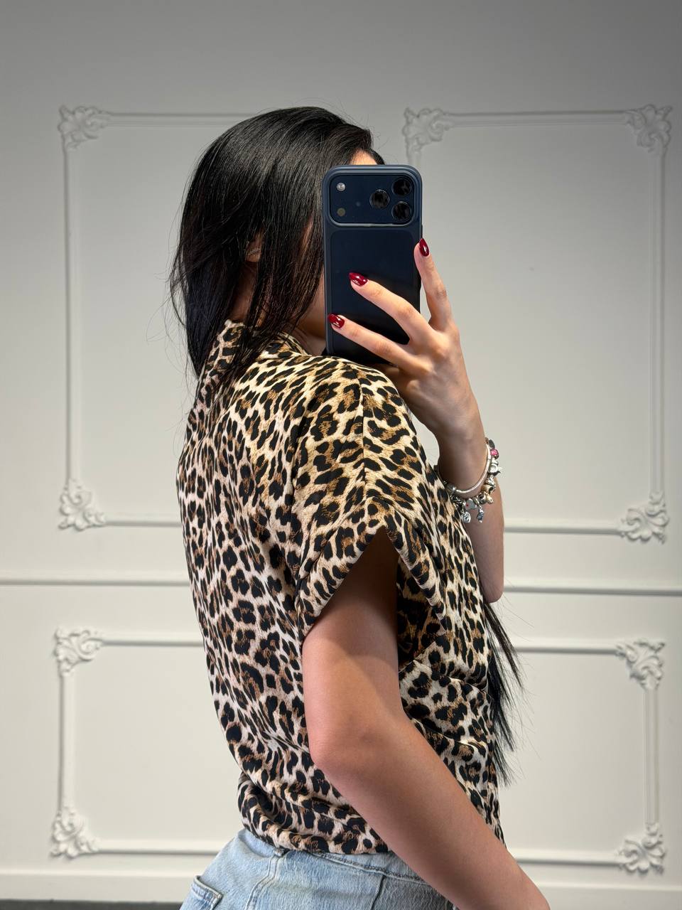 camicia leo maniche corte - Dverso Fashion