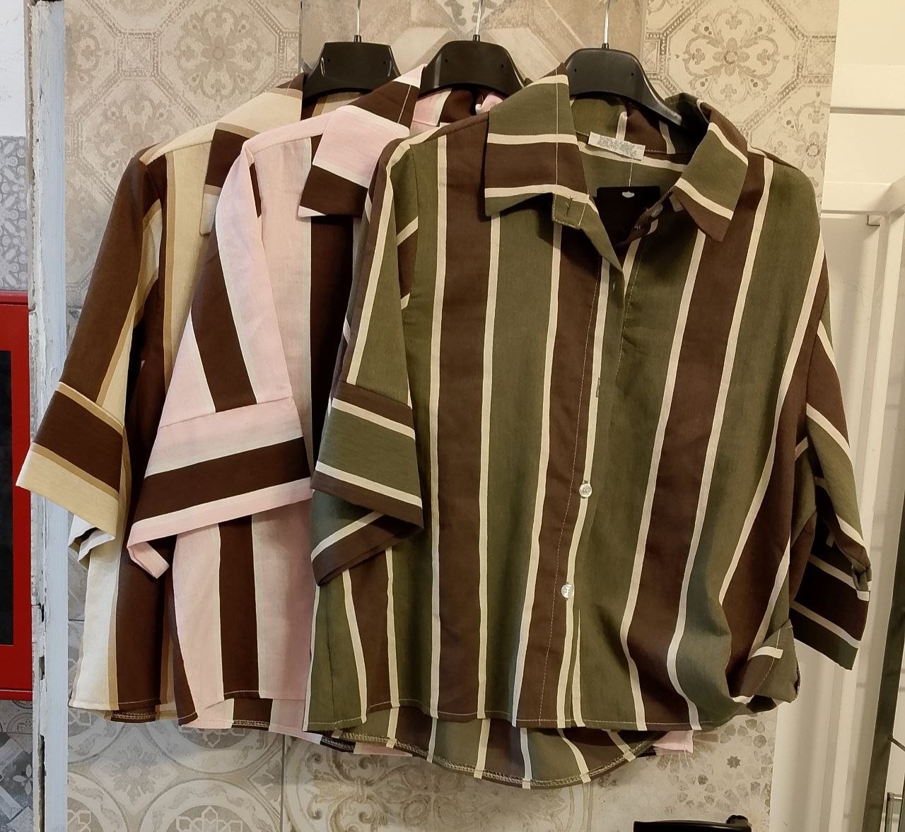 camicia lino a righe - Dverso Fashion