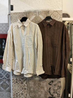 camicia men lunga a righe - Dverso Fashion