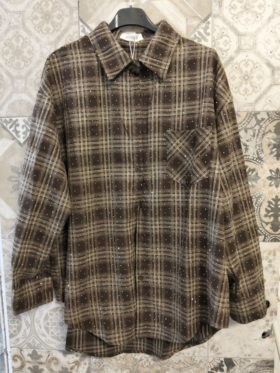 camicia mini strass - Dverso Fashion