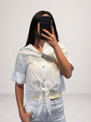 camicia un pizzo san gallo - Dverso Fashion