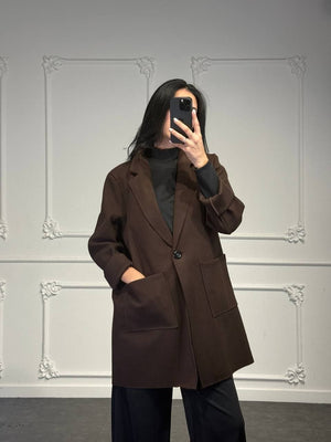 cappotto in panno midi - Dverso Fashion