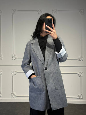 cappotto in panno midi - Dverso Fashion