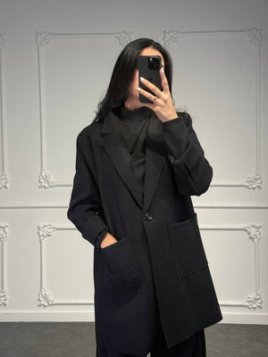 cappotto in panno midi - Dverso Fashion