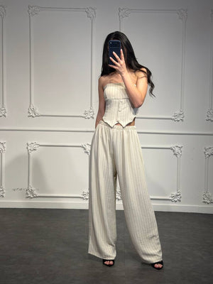 coordinato gessato - Dverso Fashion
