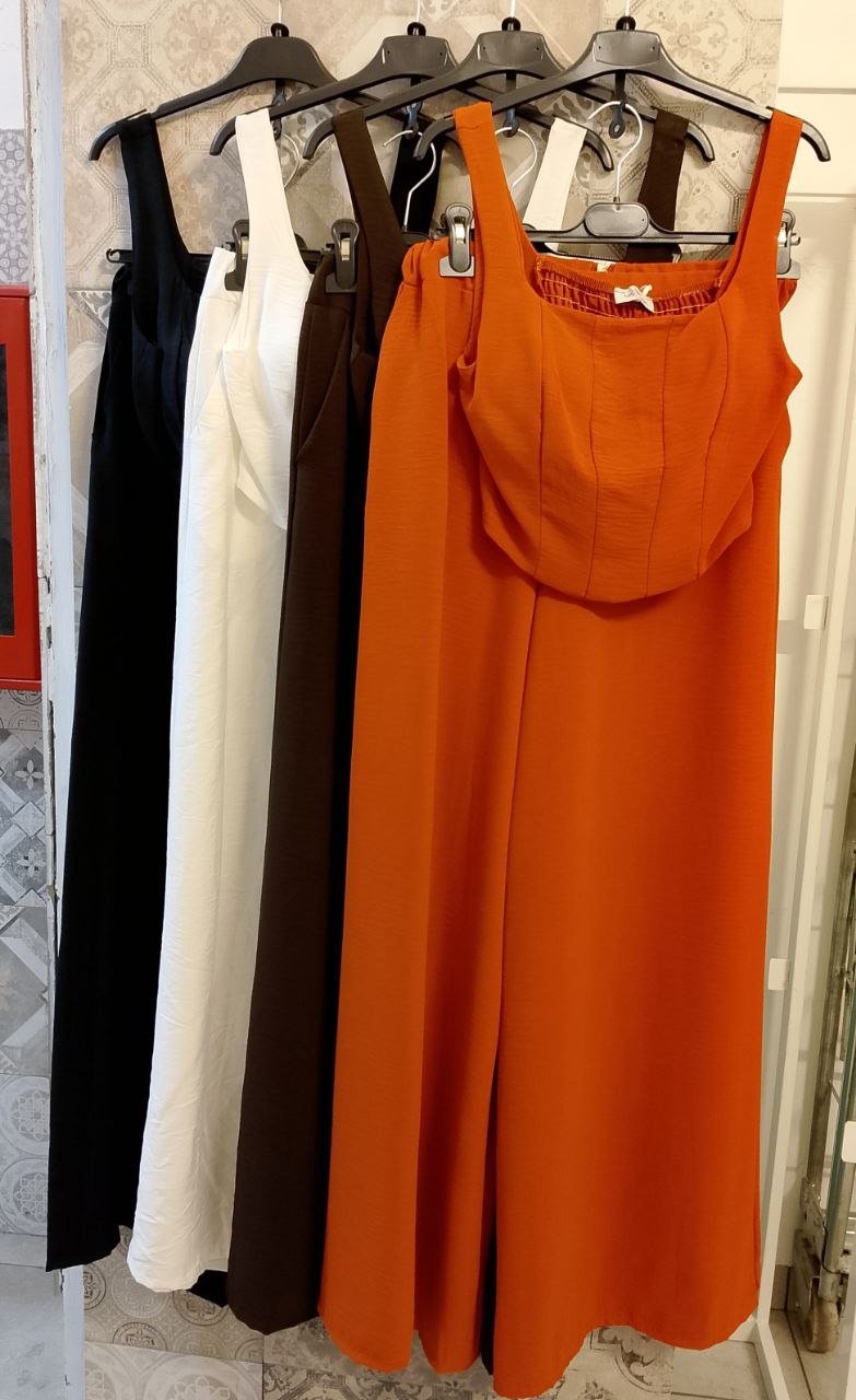 coordinato lino con top - Dverso Fashion