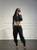 coordinato tuta allison con body sgambato - Dverso Fashion