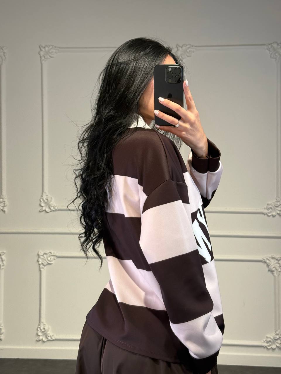 felpa brooklyn a righe - Dverso Fashion