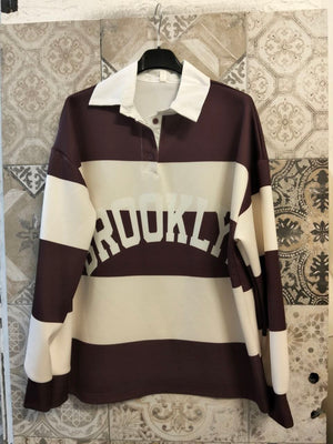 felpa brooklyn a righe - Dverso Fashion