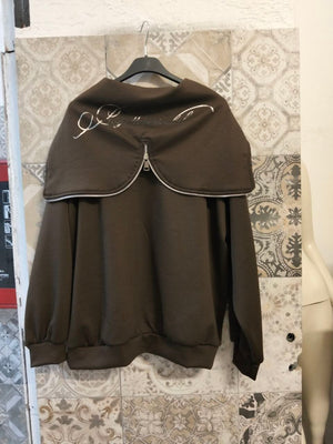 felpa con zip cappuccio - Dverso Fashion