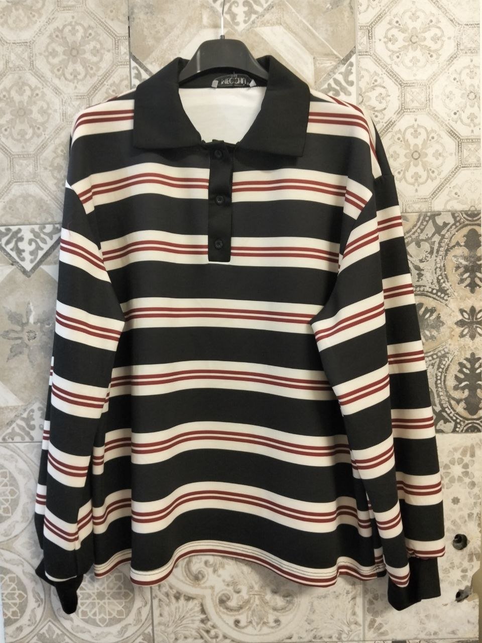 felpa polo a righe - Dverso Fashion