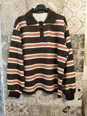 felpa polo a righe - Dverso Fashion
