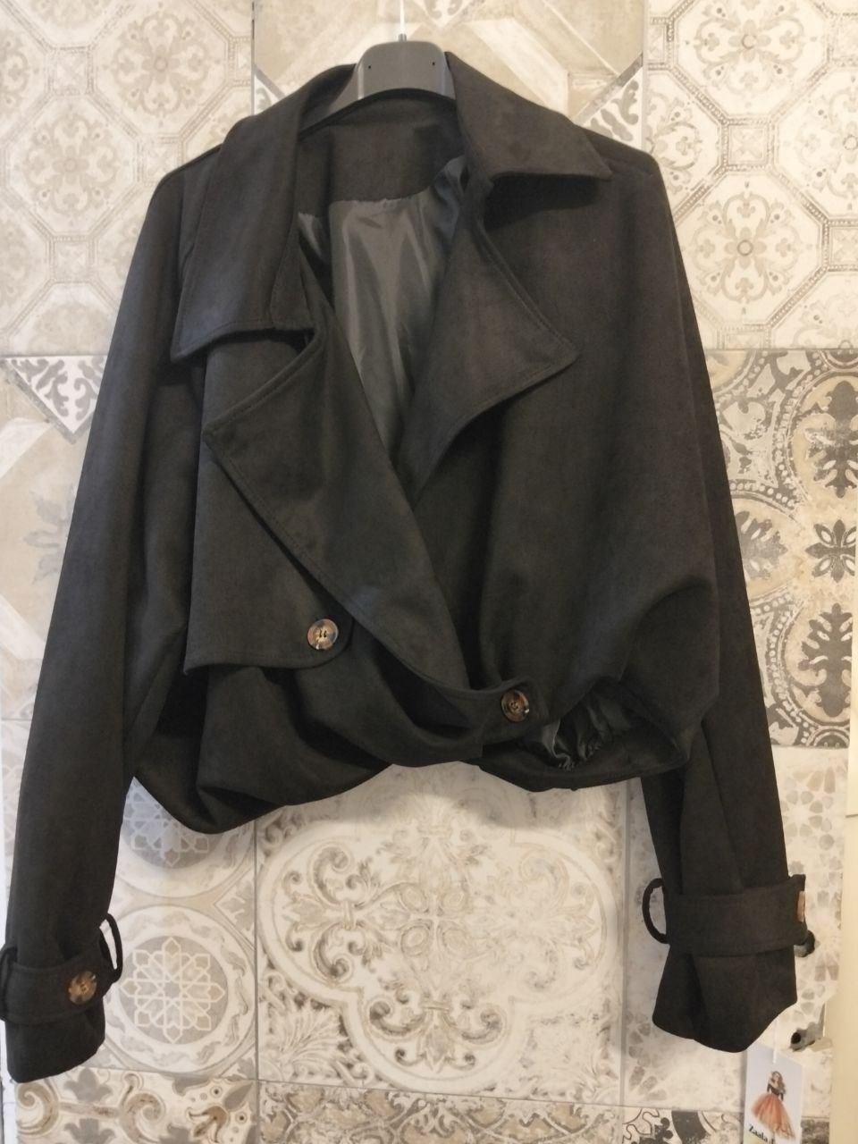 giacchetto cropped scamosciato - Dverso Fashion