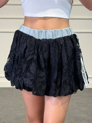 gonna adi con pizzo e balze - Dverso Fashion
