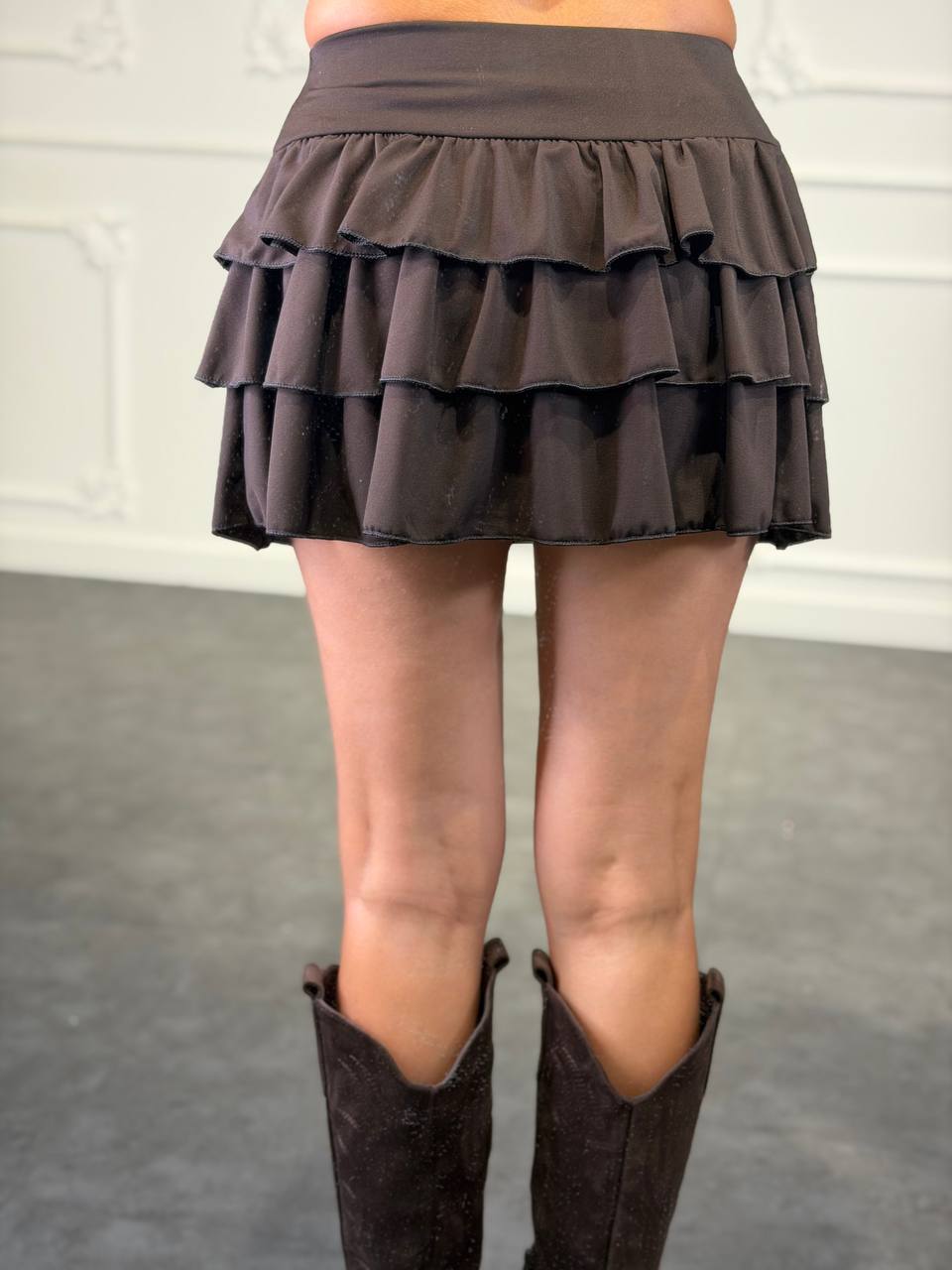 gonna teresa a balze elasticizzata - Dverso Fashion