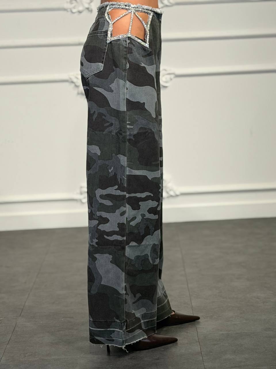 jeans cut mimetico - Dverso Fashion