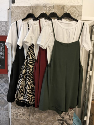 jumpsuit corta con maglia - Dverso Fashion