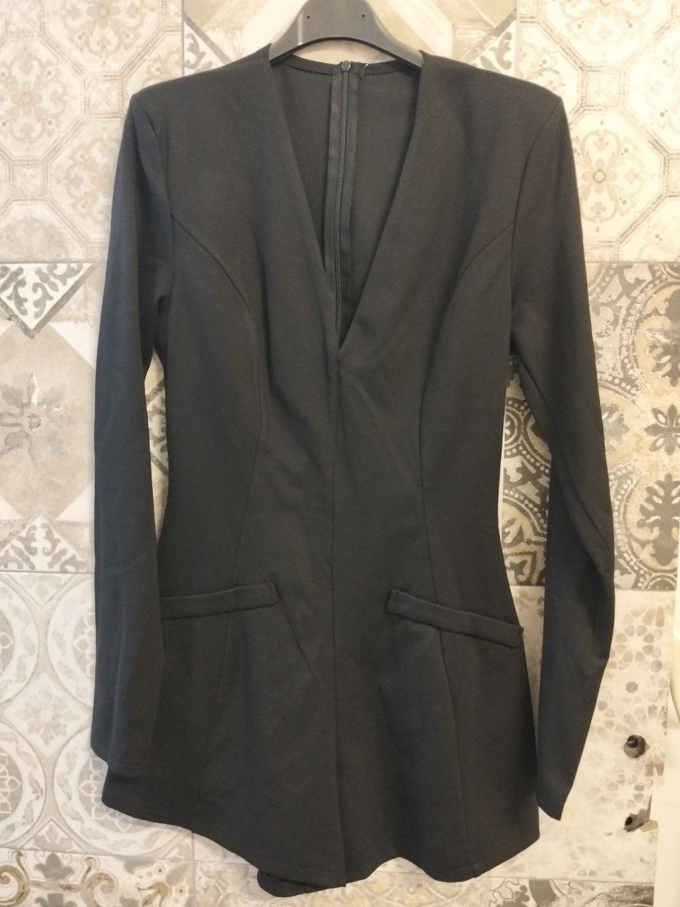 jumpsuit geometrica maniche lunghe - Dverso Fashion