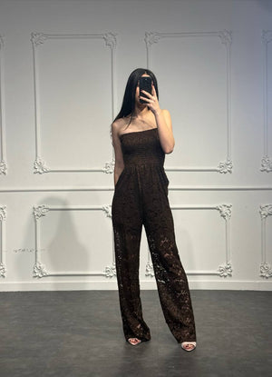 jumpsuit i pizzo - Dverso Fashion