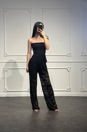 jumpsuit i pizzo - Dverso Fashion