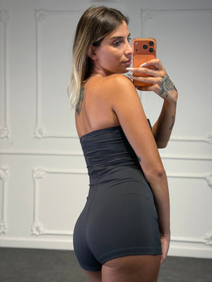 jumpsuit in licra fina corta - Dverso Fashion