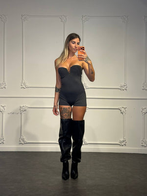 jumpsuit in licra fina corta - Dverso Fashion