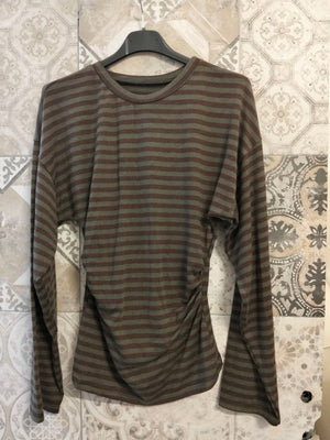 maglia a righe avvitata - Dverso Fashion