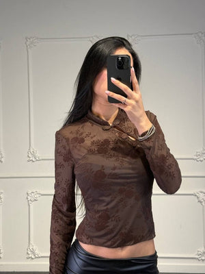 maglia china velata - Dverso Fashion