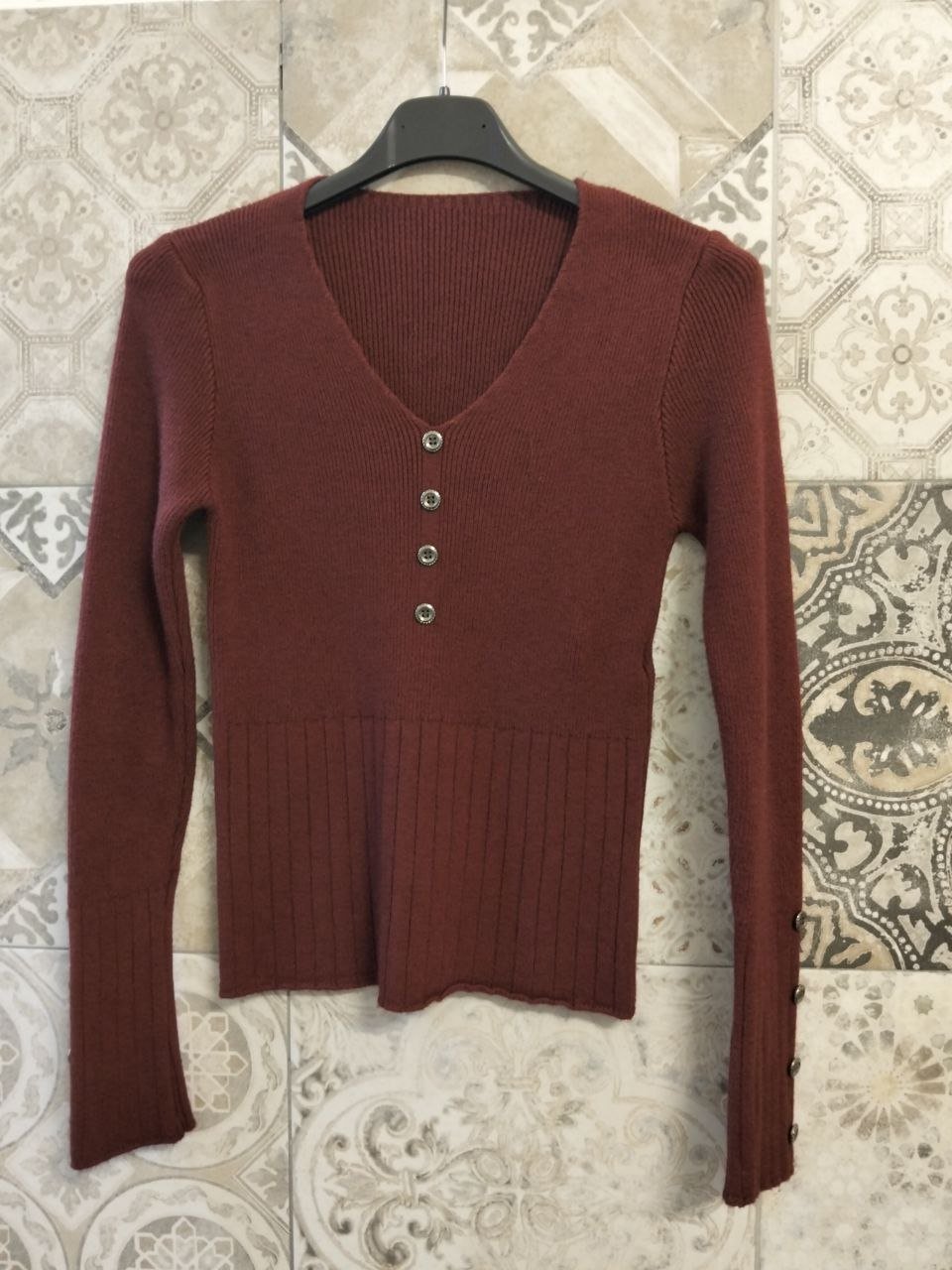 maglia in lana con bottoncini - Dverso Fashion