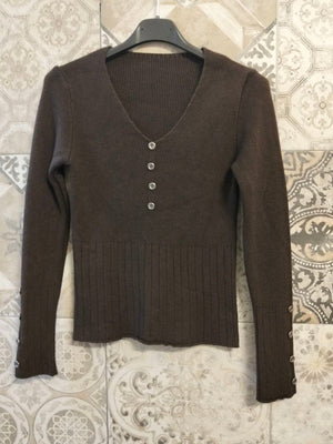 maglia in lana con bottoncini - Dverso Fashion