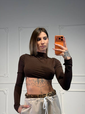 maglia in licra crop - Dverso Fashion