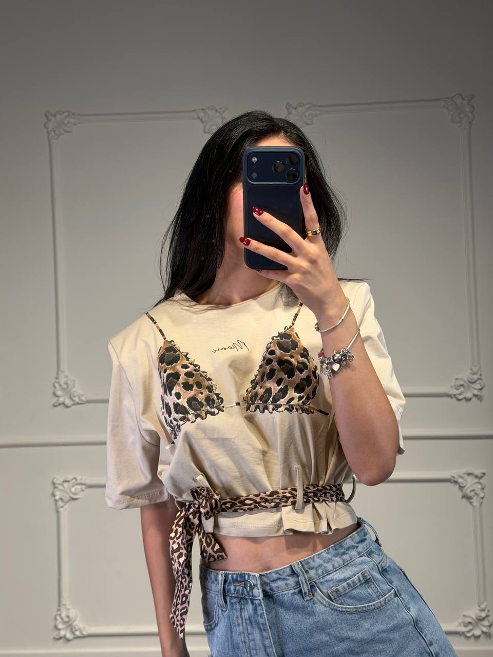 maglia leo con cinta - Dverso Fashion