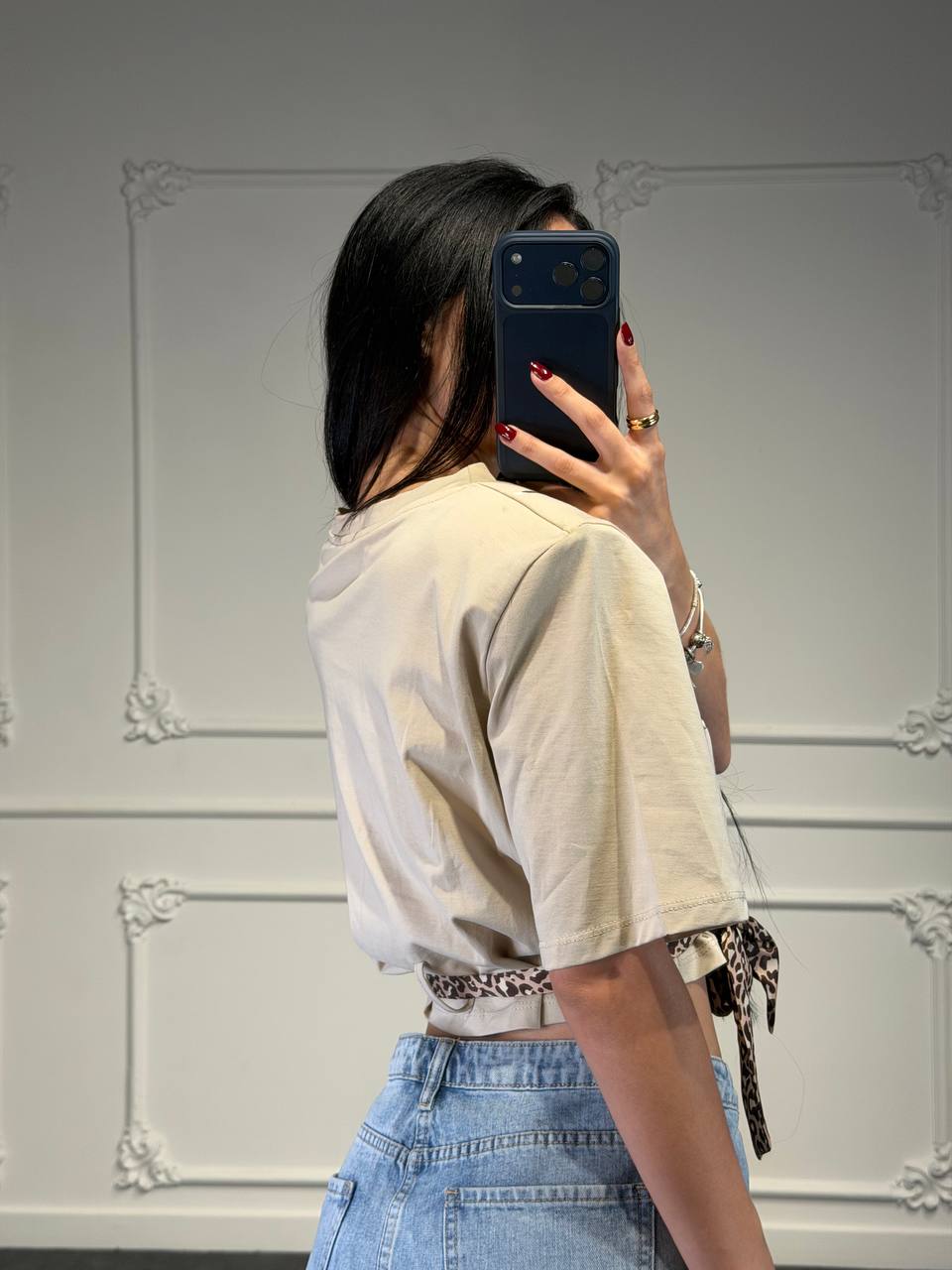 maglia leo con cinta - Dverso Fashion