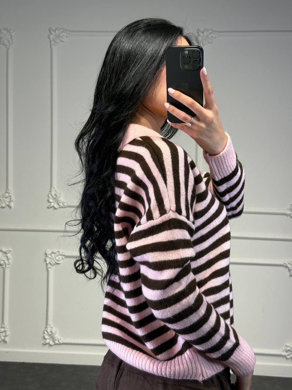 maglia pull over a righe - Dverso Fashion