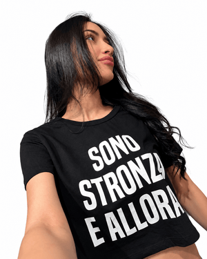 maglia scritte crop - Dverso Fashion