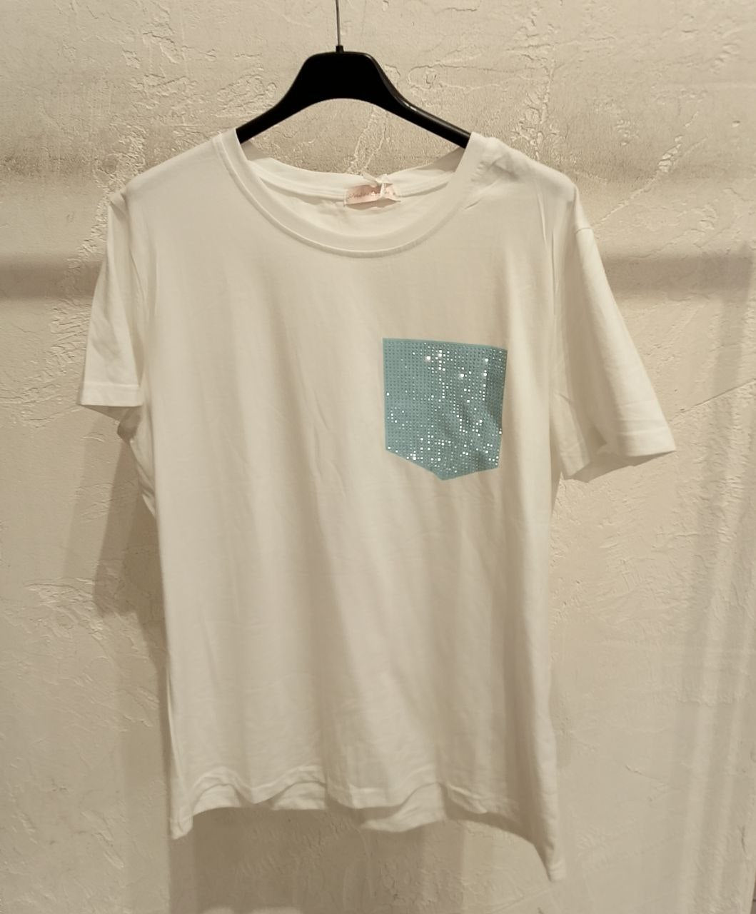 maglia tasca glitter - Dverso Fashion