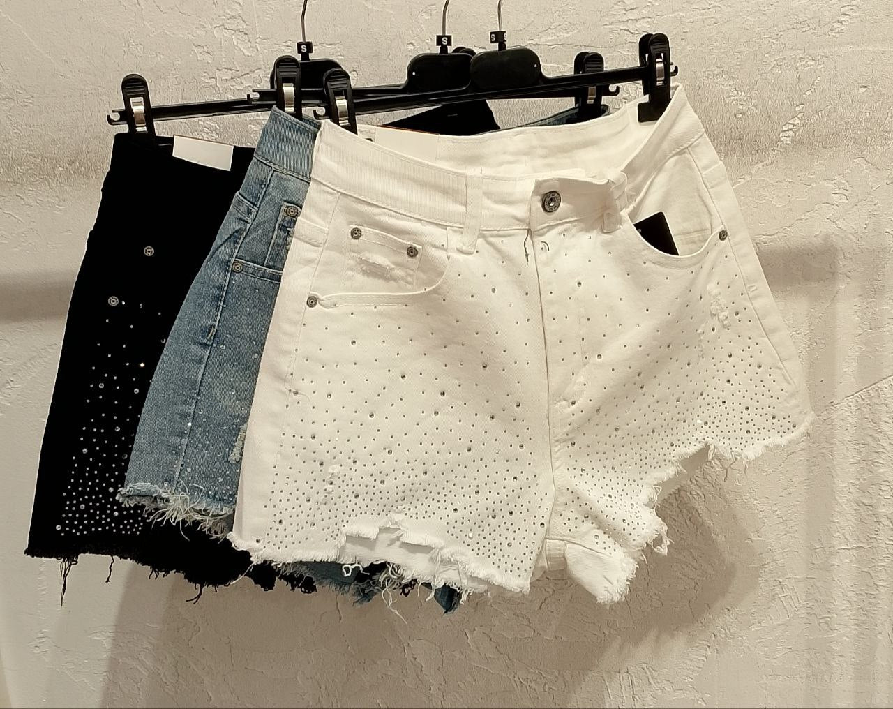 pantaloncini strass - Dverso Fashion