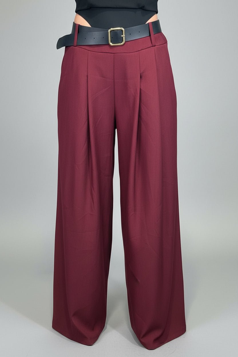 pantalone ampio elegante con cintura - Dverso Fashion
