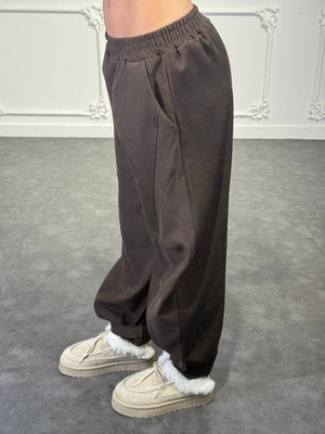 pantalone con fondo con bottone - Dverso Fashion
