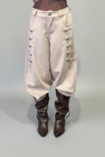 pantalone medieval scamosciato - Dverso Fashion